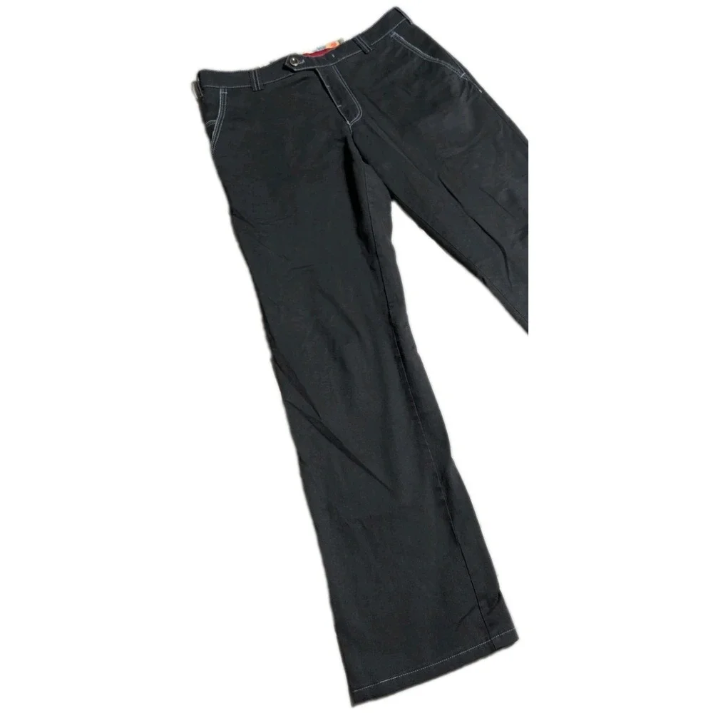 Meyer New York Pants Mens 32x31 Navy Stretch Chinos Contrast Stitch Germany
